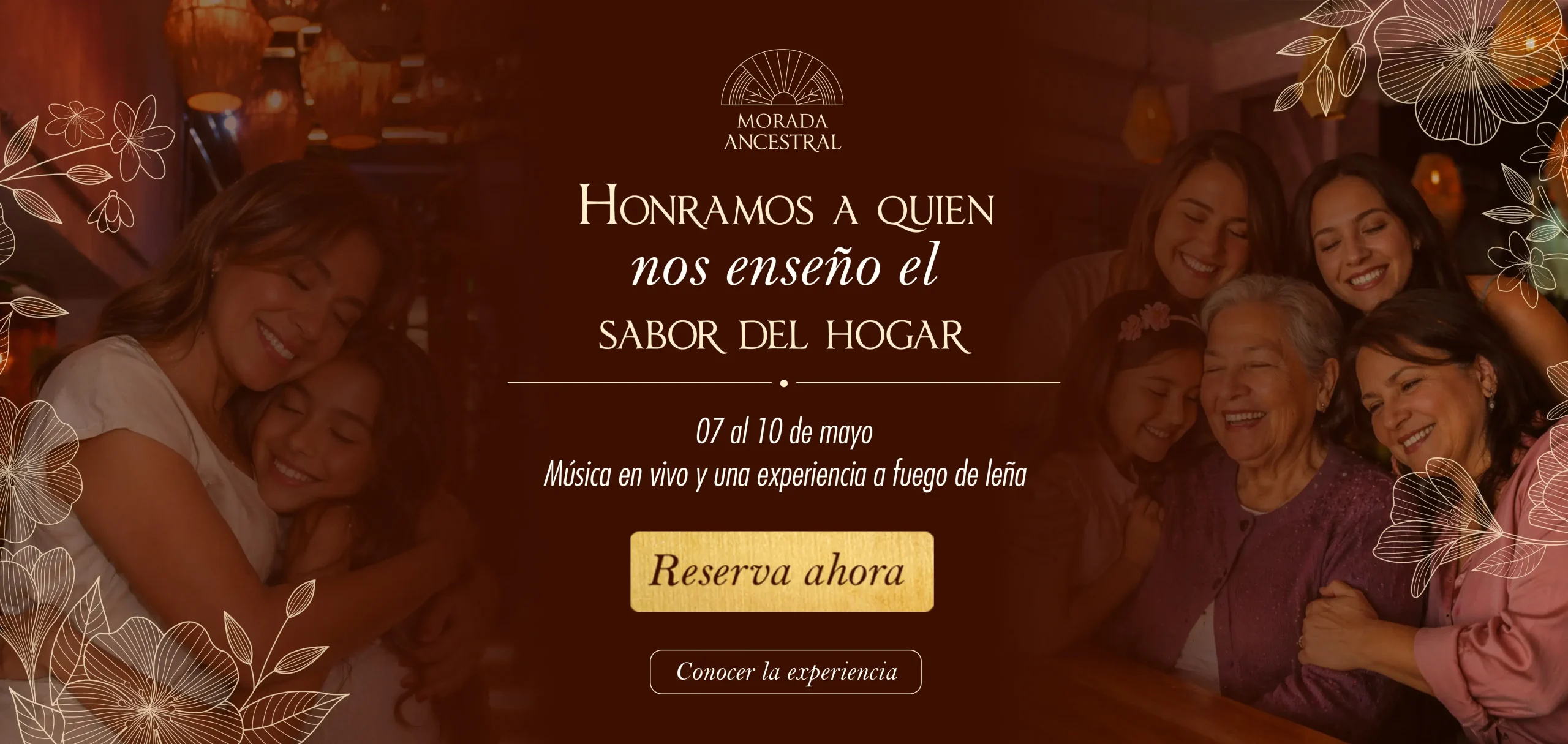 Celebración del Día de la Madre con familia reunida en ambiente cálido y experiencia gastronómica