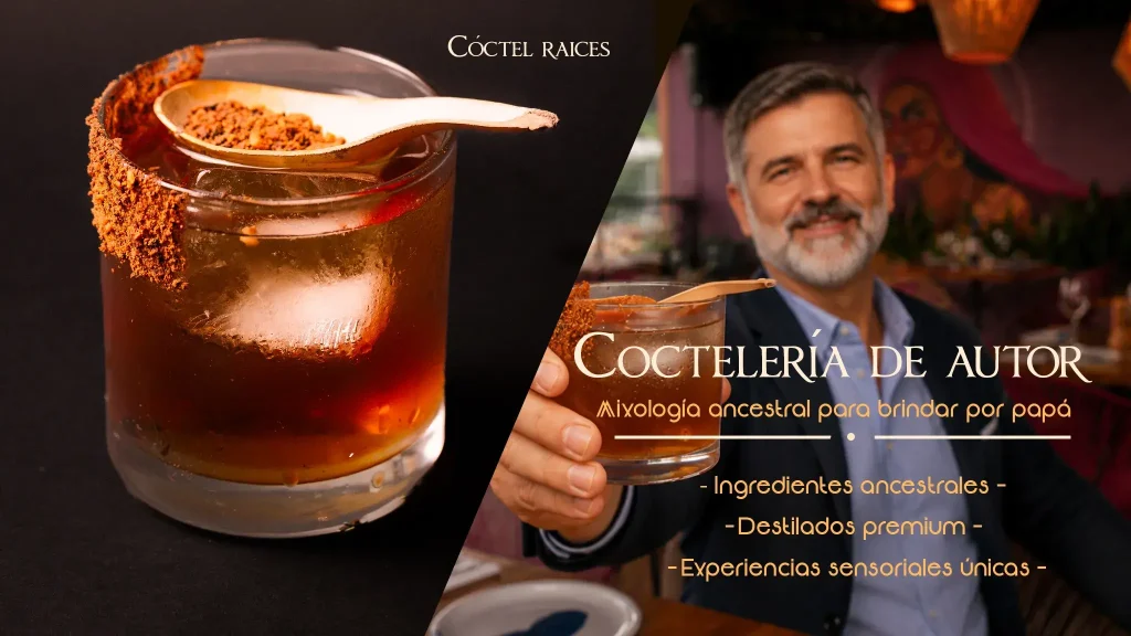 Coctelería de autor en Morada Ancestral con cócteles ancestrales y destilados premium para celebrar el Día del Padre en Cali